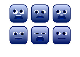 set of faces emoji smileys