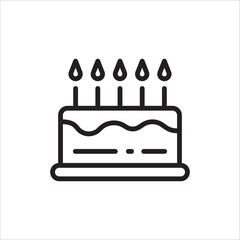 Cake vector icon. Tasty cake flat sign design. Tart symbol pictogram. UX UI icon