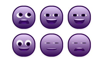 set of faces emoji smileys