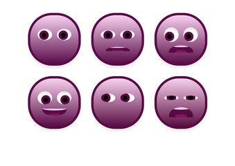 set of faces emoji smileys