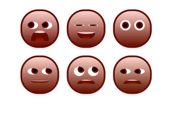 set of faces emoji smileys