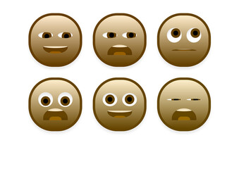 set of faces emoji smileys