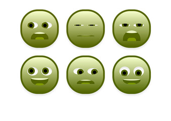 set of faces emoji smileys