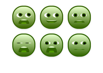 set of faces emoji smileys