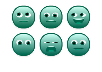 set of faces emoji smileys