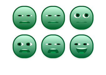 set of faces emoji smileys