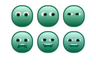 set of faces emoji smileys