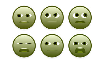 set of faces emoji smileys