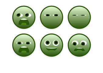 set of faces emoji smileys