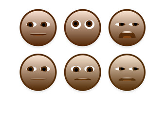 set of faces emoji smileys