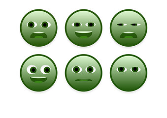 set of faces emoji smileys