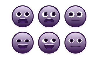 set of faces emoji smileys