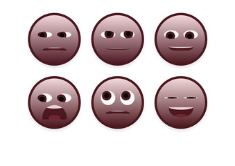 set of faces emoji smileys