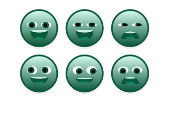 set of faces emoji smileys