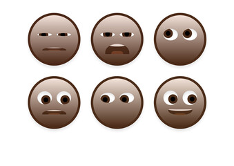 set of faces emoji smileys