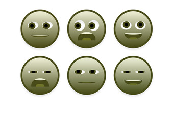 set of faces emoji smileys