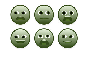 set of faces emoji smileys