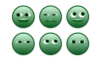 set of faces emoji smileys