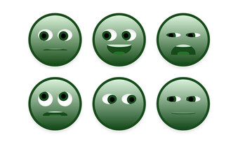 set of faces emoji smileys
