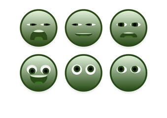 set of faces emoji smileys