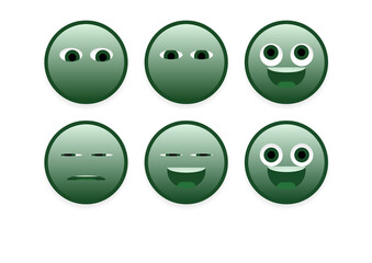set of faces emoji smileys