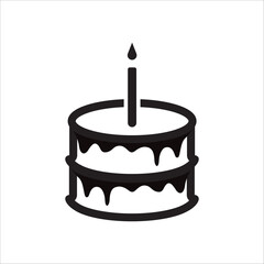 Cake vector icon. Tasty cake flat sign design. Tart symbol pictogram. UX UI icon