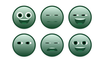 set of faces emoji smileys