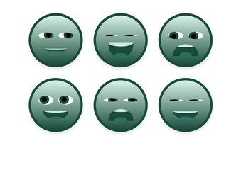 set of faces emoji smileys
