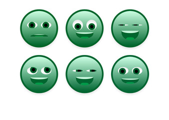 set of faces emoji smileys