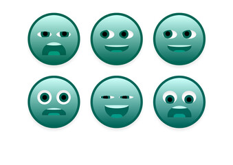 set of faces emoji smileys