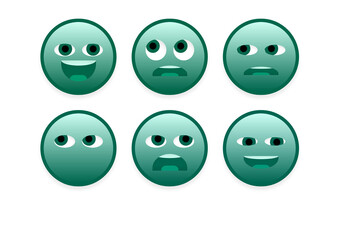 set of faces emoji smileys
