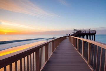 Obraz premium The Southport stairs at sunrise located in Port Noarlunga South Australia on december 14th 2020