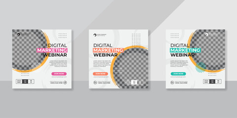 Digital business marketing social media post template.