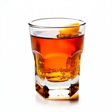 Glass of appetizer on white background, ai generated