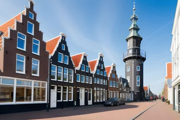 Fotobehang Architecture in the town of Den Helder, the Netherlands © Floor