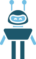 robot cartoon icon