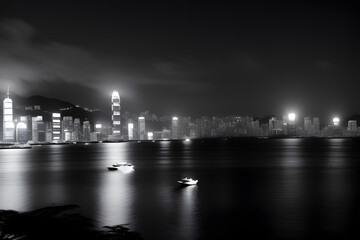 Obraz premium Hong Kong black and white