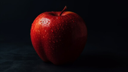 Minimalistic red apple raw fruit