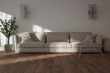 Modern interior design. 3D illustration