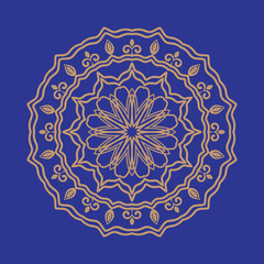Free vector beautiful floral mandala design, creative ornamental decorative element in circle shape.