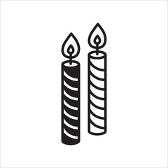 Wax Candle vector icon. Candle flat sign design. Candle with flame symbol pictogram illustration. UX UI icon