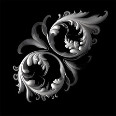 Ornate Decorative Alpha generated with AI