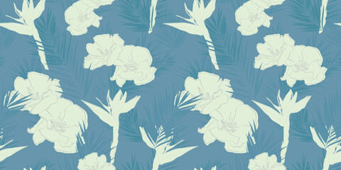 men summer pattern. fashion tropical design blue navy