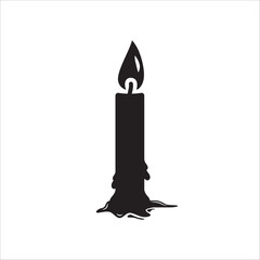 Wax Candle vector icon. Candle flat sign design. Candle with flame symbol pictogram illustration. UX UI icon