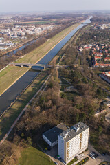 aerial view of the Wroclaw city