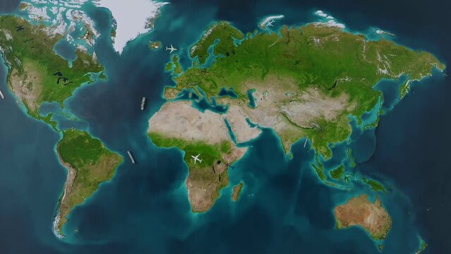 Worldwide shipping with world map.
Logistics Company Concept. Video for company engaged in distribution, transportation and delivery of order. Import and Export.  3d rendering.