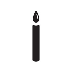 Wax Candle vector icon. Candle flat sign design. Candle with flame symbol pictogram illustration. UX UI icon