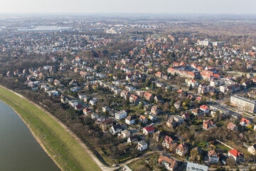 aerial view of the Wroclaw city