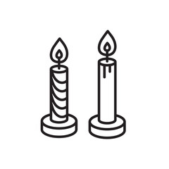 Wax Candle vector icon. Candle flat sign design. Candle with flame symbol pictogram illustration. UX UI icon