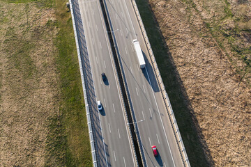 aerial view of the higway
